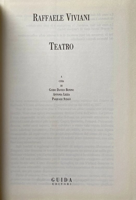 TEATRO. VOLUME 4 IV. (Circo equestre Sgueglia. Fatto di cronaca. …
