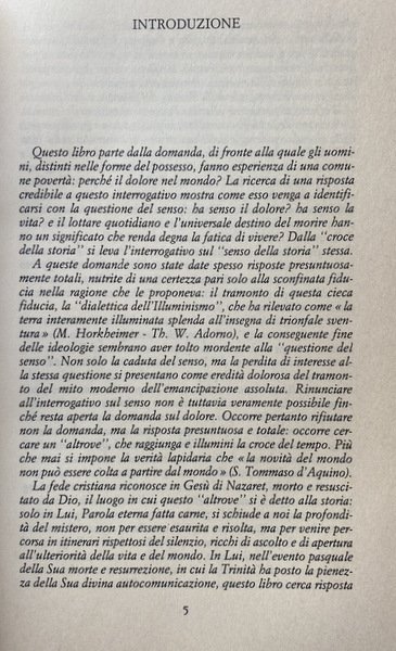 TEOLOGIA DELLA STORIA SAGGIO SULLA RIVELAZIONE, L'INIZIO E IL COMPIMENTO