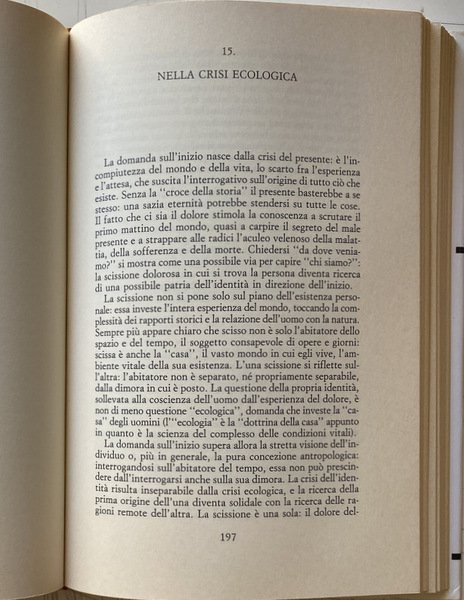 TEOLOGIA DELLA STORIA SAGGIO SULLA RIVELAZIONE, L'INIZIO E IL COMPIMENTO