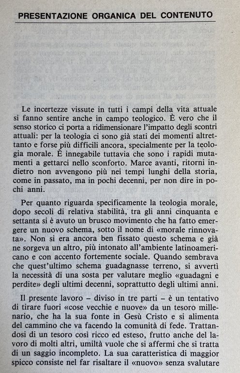 TEOLOGIA MORALE: CONFLITTI E ALTERNATIVE.