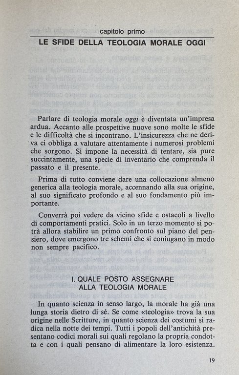 TEOLOGIA MORALE: CONFLITTI E ALTERNATIVE.