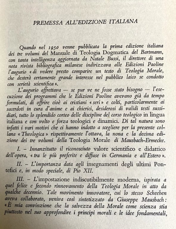 TEOLOGIA MORALE. VOLUMI 1-2-3. I doveri generali dell'imitazione di Cristo …
