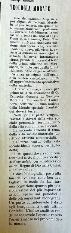 TEOLOGIA MORALE. VOLUMI 1-2-3. I doveri generali dell'imitazione di Cristo …