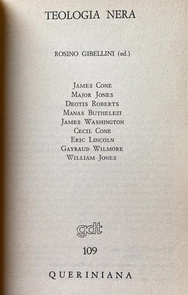 TEOLOGIA NERA. A CURA DI ROSINO GIBELLINI