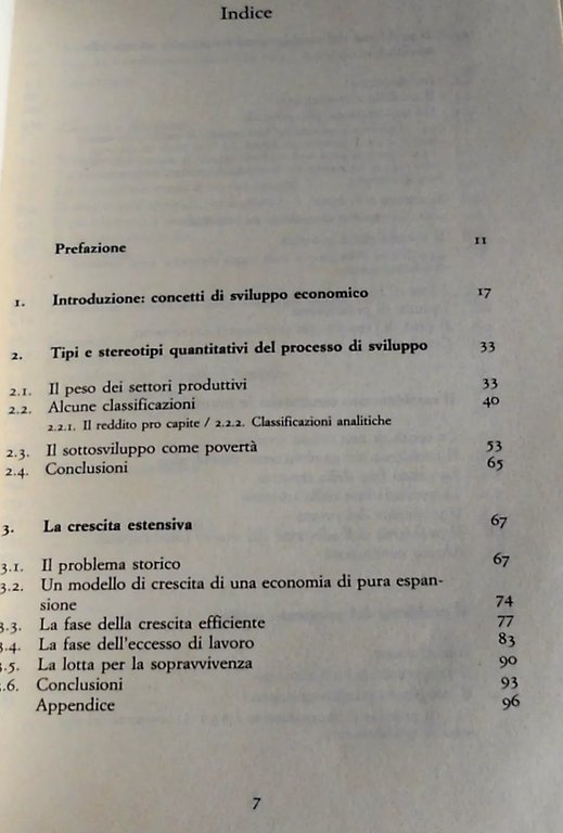 TEORIA DELLO SVILUPPO ECONOMICO