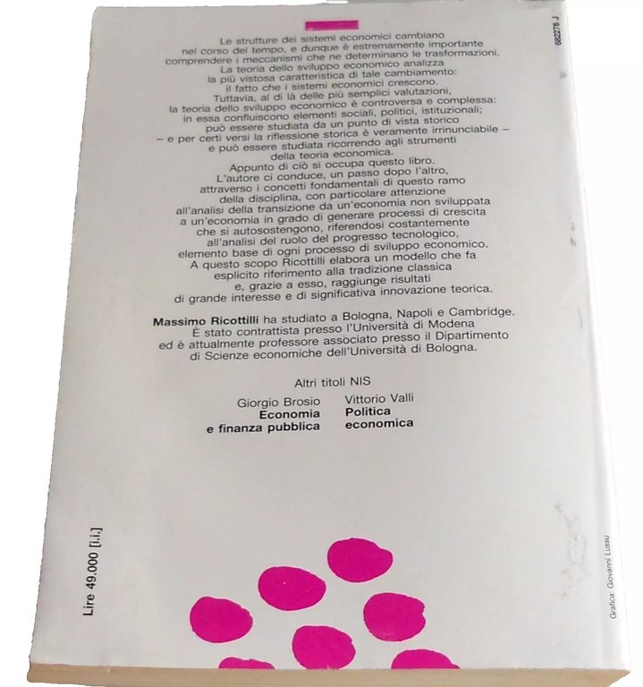 TEORIA DELLO SVILUPPO ECONOMICO