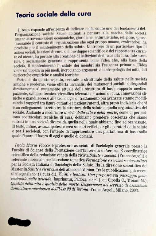 TEORIA SOCIALE DELLA CURA. LA STRUTTURA DELLA IDENTITÀ MEDICA | Immagine Gallery 5