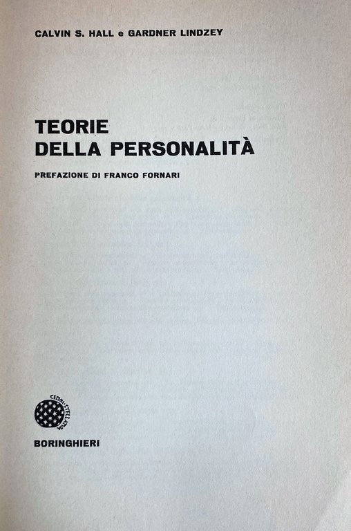 TEORIE DELLA PERSONALITÀ