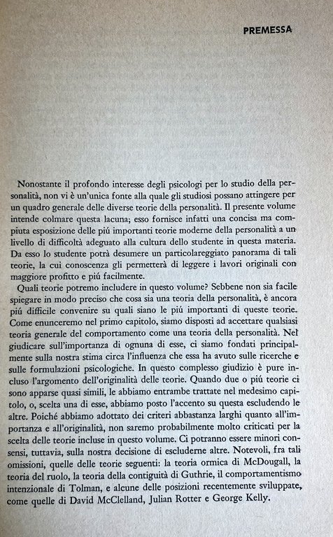 TEORIE DELLA PERSONALITÀ