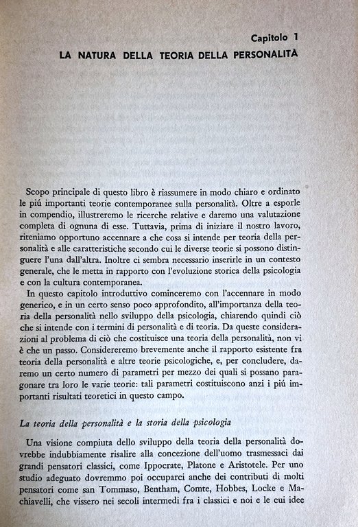 TEORIE DELLA PERSONALITÀ