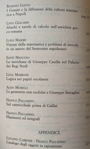 TESTIMONIANZE MATEMATICHE A NAPOLI. A CURA DI LUCIANO CARBONE, FRANCO …