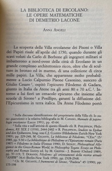 TESTIMONIANZE MATEMATICHE A NAPOLI. A CURA DI LUCIANO CARBONE, FRANCO …