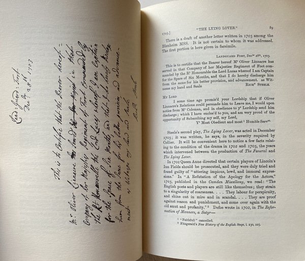 THE LIFE OF RICHARD STEELE IN TWO VOLUMES COMPLETE