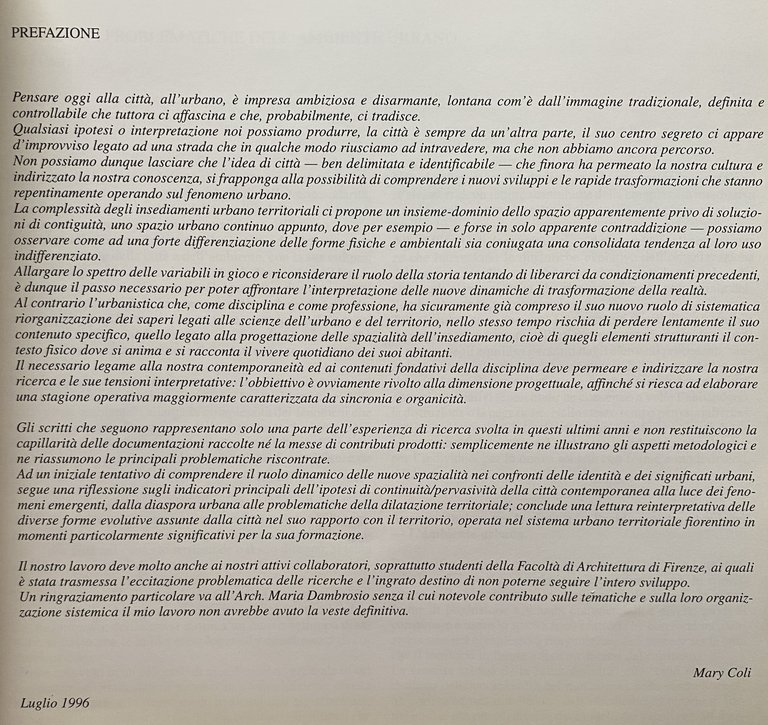 TIPICITÀ AMBIENTALE & CONTINUITÀ URBANA