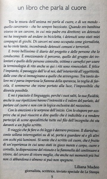 TRA LE MURA DELL'ANIMA. PROGETTO SICOMORO. IL SIGNORE È SEMPRE …