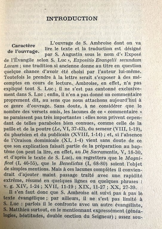 TRAITÉ SUR L'ÉVANGILE DE S. LUC. TOME 1 LIVRES I-VI. … | Immagine Gallery 6