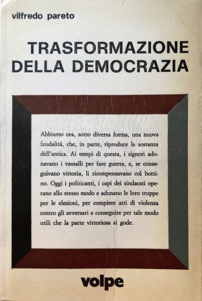 TRASFORMAZIONE DELLA DEMOCRAZIA