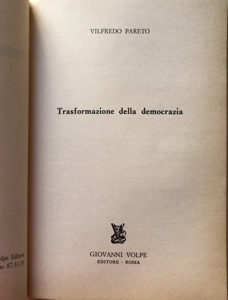 TRASFORMAZIONE DELLA DEMOCRAZIA