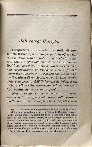 TRATTATELLO DI PRONUNZIA FRANCESE CON NUMEROSI ESERCIZI, COMPILATO AD USO …