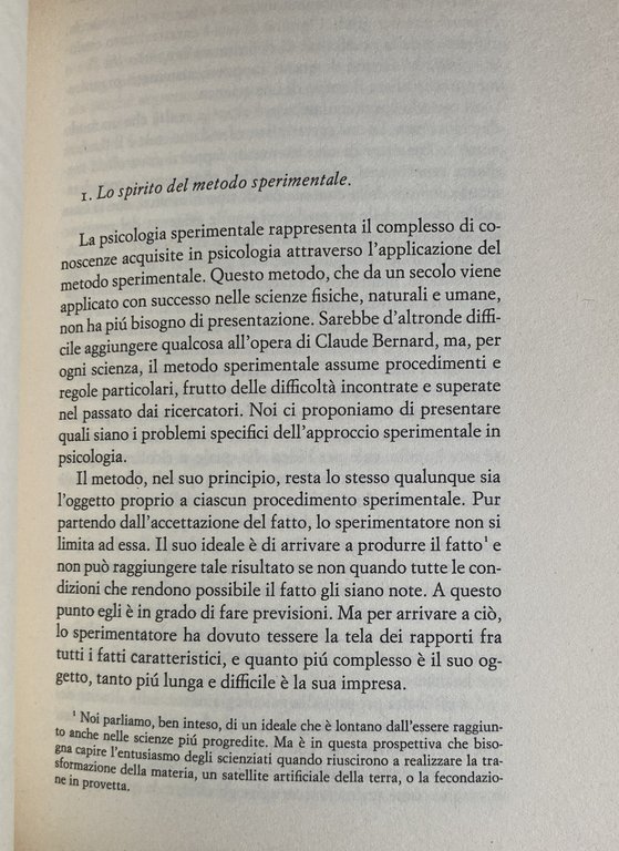 TRATTATO DI PSICOLOGIA SPERIMENTALE, STORIA E METODO. A CURA DI …