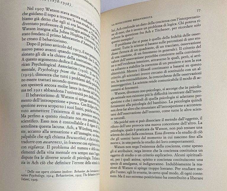 TRATTATO DI PSICOLOGIA SPERIMENTALE, STORIA E METODO. A CURA DI …