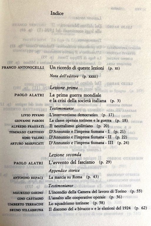 TRENT'ANNI DI STORIA ITALIANA 1915-1945 DALL'ANTIFASCISMO ALLA RESISTENZA. LEZIONI CON …