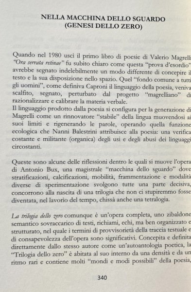 TRILOGIA DELLO ZERO (AUTOANTOLOGIA POETICA)