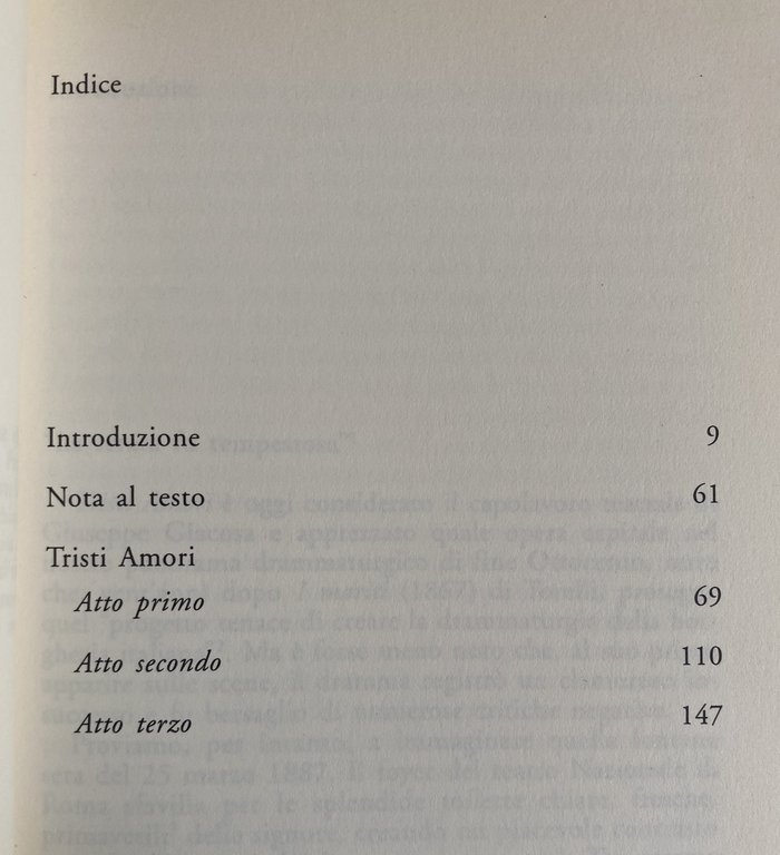 TRISTI AMORI. IL MANOSCRITTO ORIGINARIO