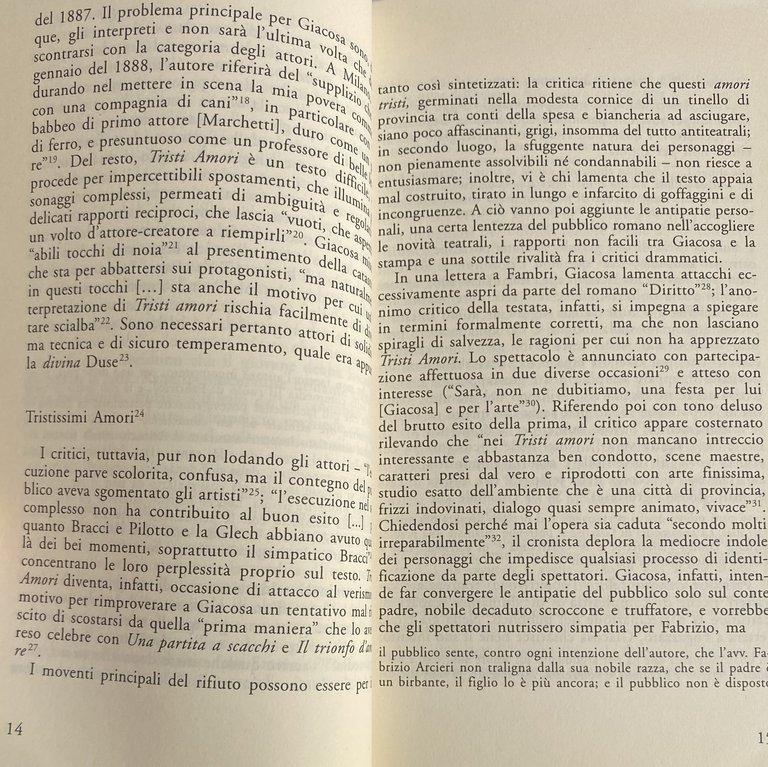 TRISTI AMORI. IL MANOSCRITTO ORIGINARIO