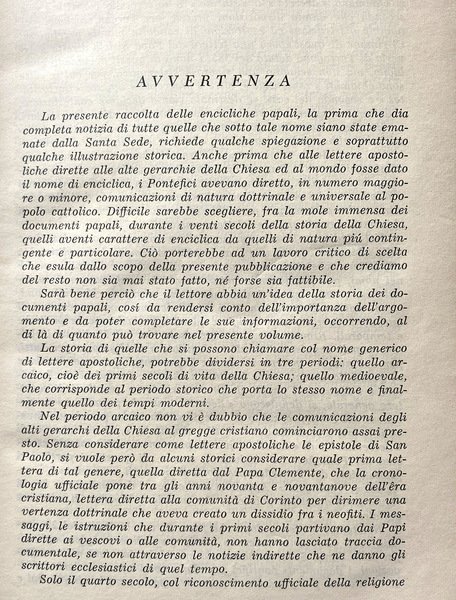 TUTTE LE ENCICLICHE DEI SOMMI PONTEFICI RACCOLTE E ANNOTATE DA …