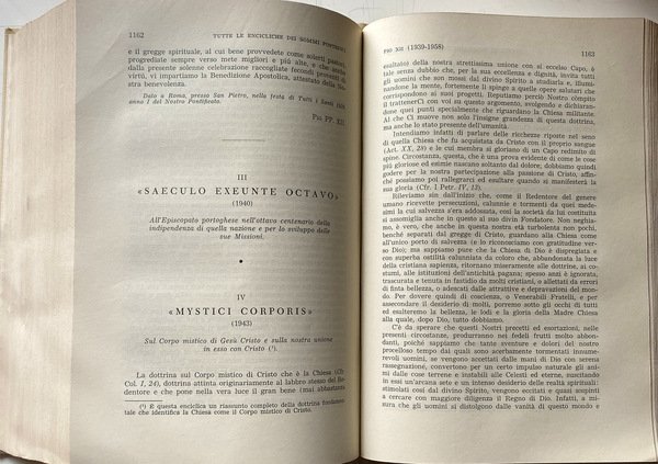TUTTE LE ENCICLICHE DEI SOMMI PONTEFICI RACCOLTE E ANNOTATE DA …