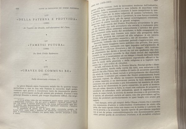 TUTTE LE ENCICLICHE DEI SOMMI PONTEFICI RACCOLTE E ANNOTATE DA …