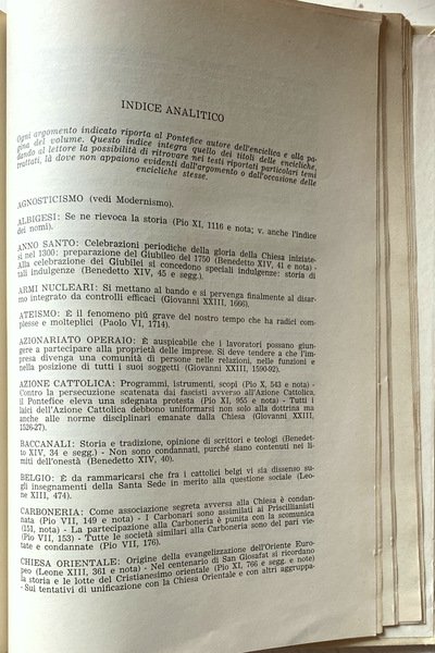 TUTTE LE ENCICLICHE DEI SOMMI PONTEFICI RACCOLTE E ANNOTATE DA …