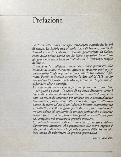 TUTTO SUI LAVORI FEMMINILI. A CURA DI ANNIE MORAND