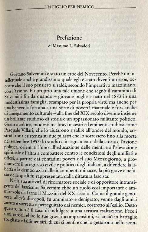 UN FIGLIO PER NEMICO. GLI AFFETTI DI GAETANO SALVEMINI ALLA …