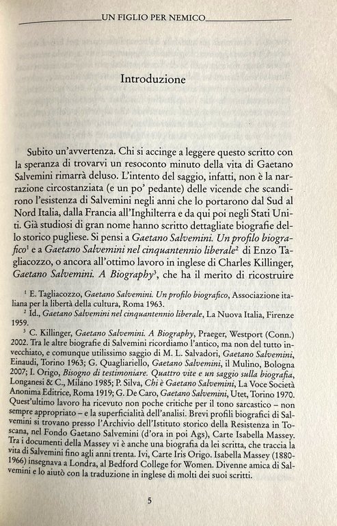 UN FIGLIO PER NEMICO. GLI AFFETTI DI GAETANO SALVEMINI ALLA …