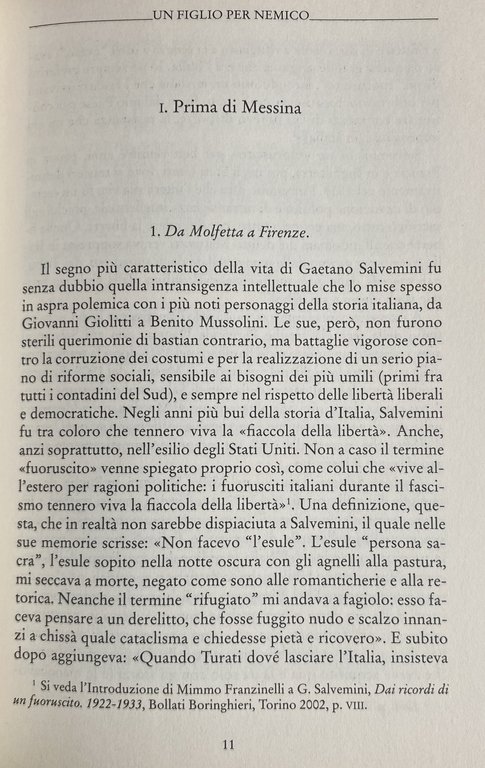 UN FIGLIO PER NEMICO. GLI AFFETTI DI GAETANO SALVEMINI ALLA …