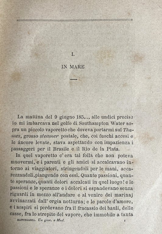 UN GIORNO A MADERA. UNA PAGINA DELL'IGIENE D'AMORE