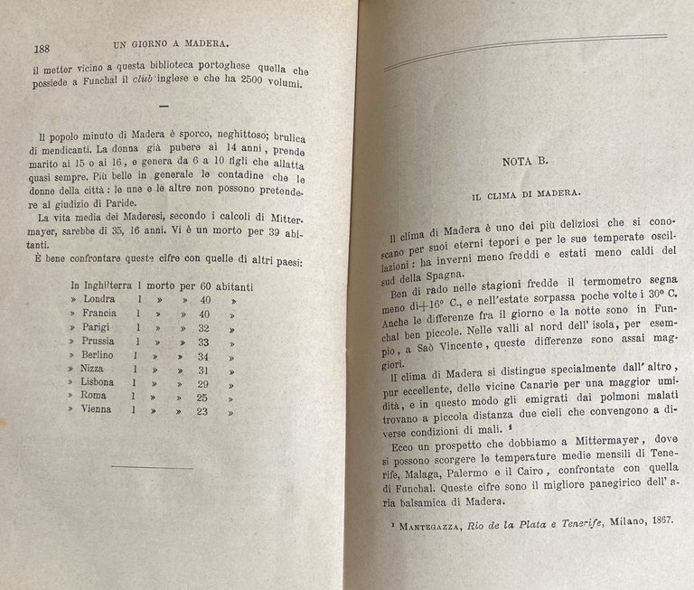 UN GIORNO A MADERA. UNA PAGINA DELL'IGIENE D'AMORE