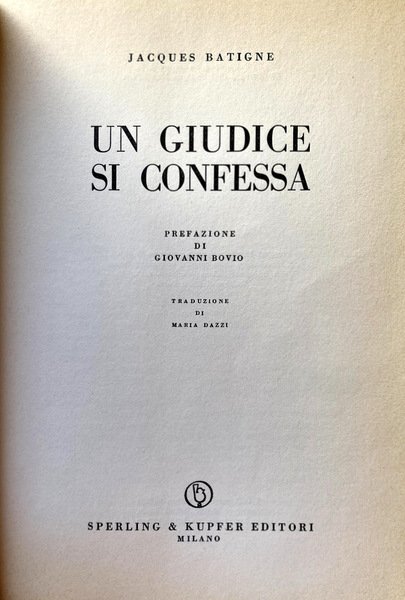 UN GIUDICE SI CONFESSA