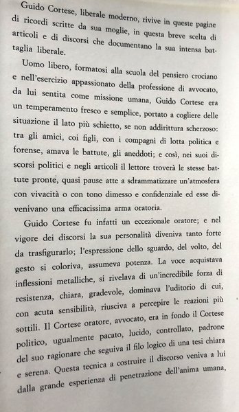 UN LIBERALE MODERNO: GUIDO CORTESE