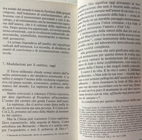 UN MAGNIFICAT PER IL TERZO MILLENNIO. DIMENSIONE ANTROPOLOGICA DEL CANTICO