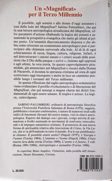 UN MAGNIFICAT PER IL TERZO MILLENNIO. DIMENSIONE ANTROPOLOGICA DEL CANTICO