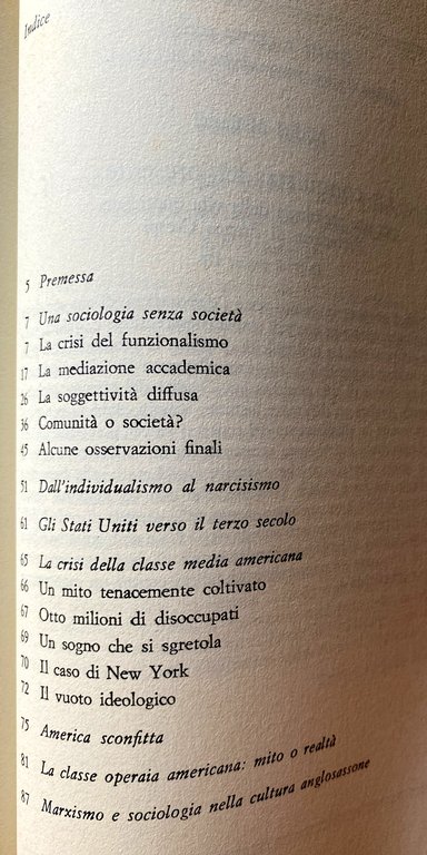 UNA SOCIOLOGIA SENZA SOCIETÀ. RIFLESSIONI SULL'AMERICA