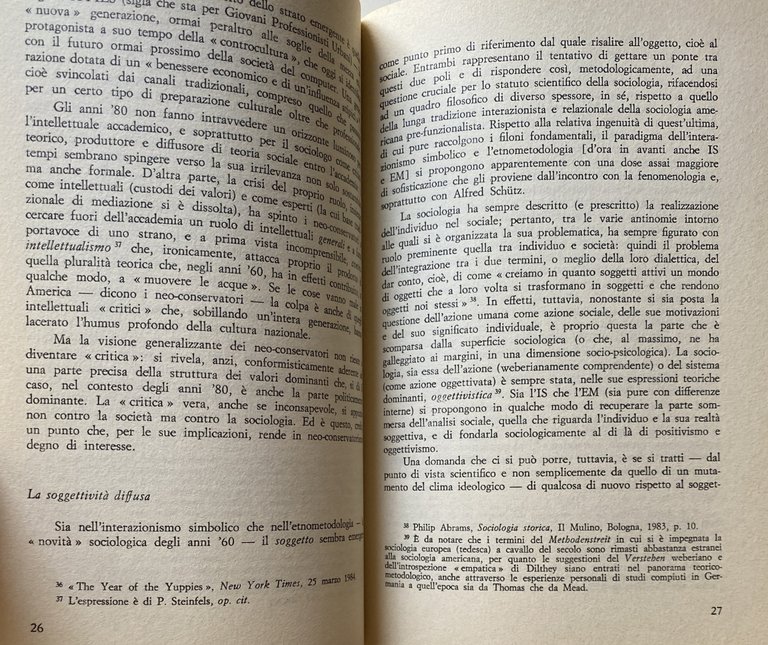 UNA SOCIOLOGIA SENZA SOCIETÀ. RIFLESSIONI SULL'AMERICA