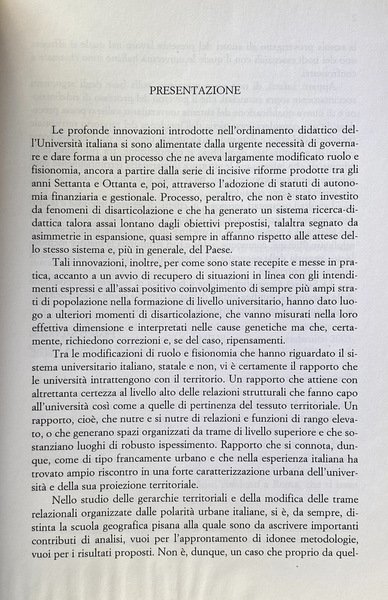 UNIVERSITÀ ITALIANE E MOBILITÀ STUDENTESCA. GEOGRAFIA DEL RIEQUILIBRIO E DELLA …