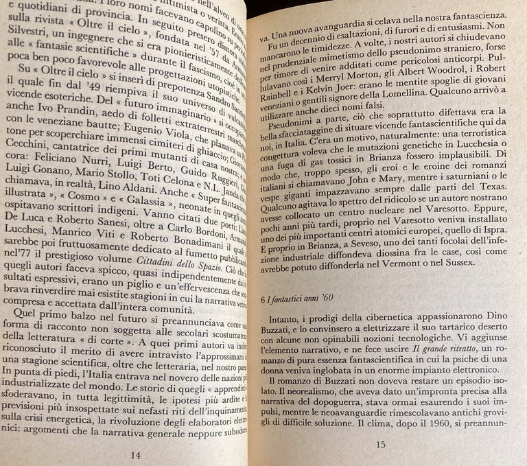 UNIVERSO E DINTORNI: 29 AUTORI ITALIANI DI FANTASCIENZA