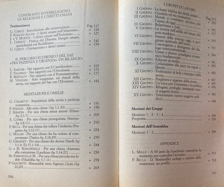 URGENZE DELLA STORIA E PROFEZIA ECUMENICA. ATTI DELLA XXXIII SESSIONE …