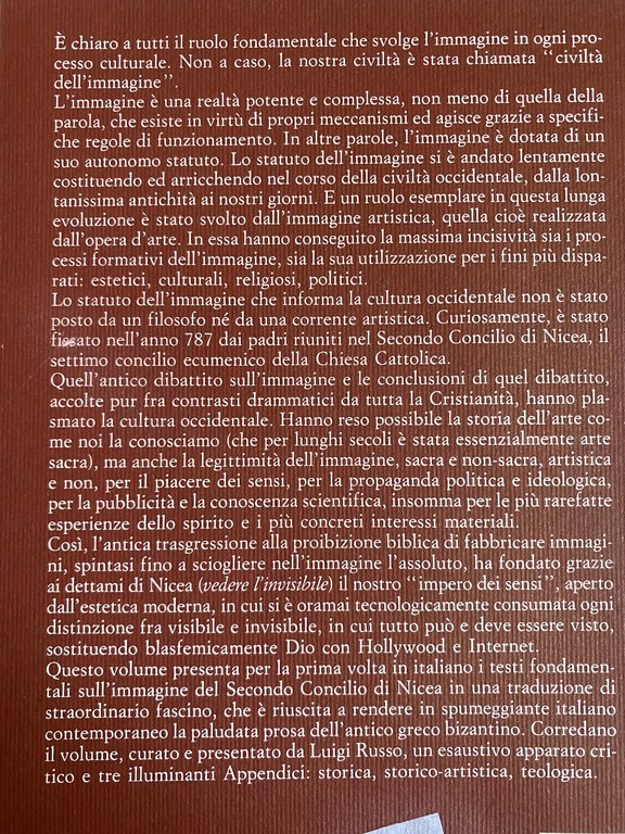 VEDERE L'INVISIBILE. NICEA E LO STATUTO DELL'IMMAGINE