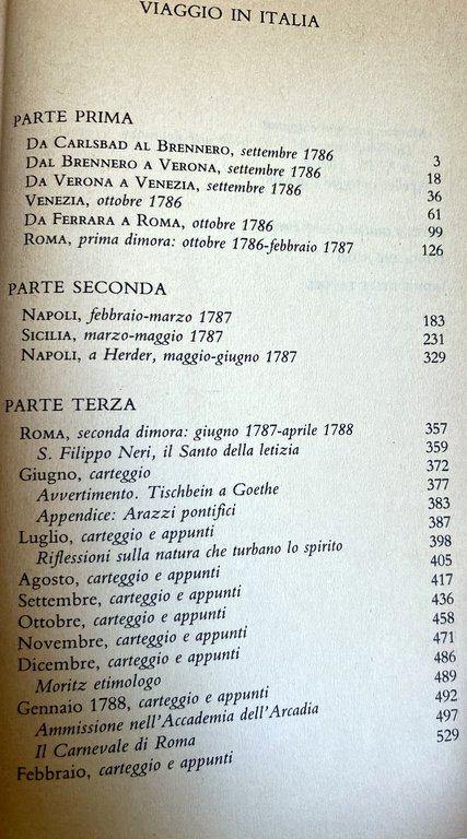 VIAGGIO IN ITALIA 1786-1788